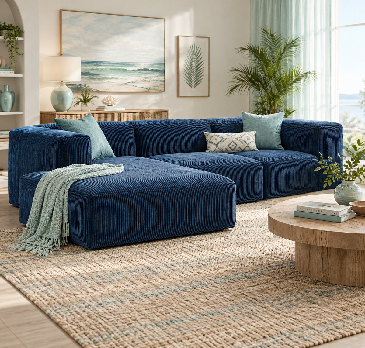 Modułowa Sofa Sztruksowa