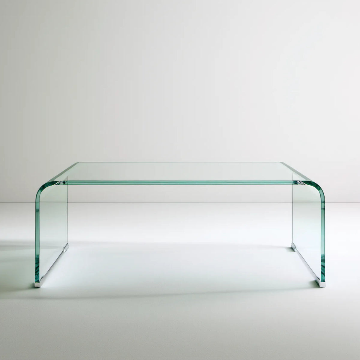 Prostokątny stolik kawowy z transparentnego szkła hartowanego 100 x 60 x 40 cm
