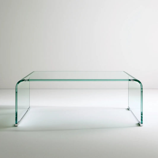 Prostokątny stolik kawowy z transparentnego szkła hartowanego 100 x 60 x 40 cm