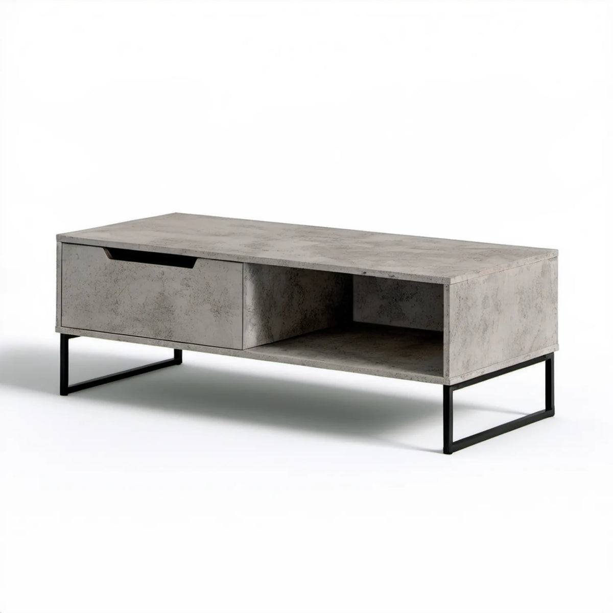 Prostokątny stolik kawowy industrialny Szary/Czarny 100 x 50 x 45 cm